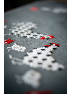 Vervaco Tafelkleed kit Haan en kip Vervaco Tafelkleed kit Haan en kip