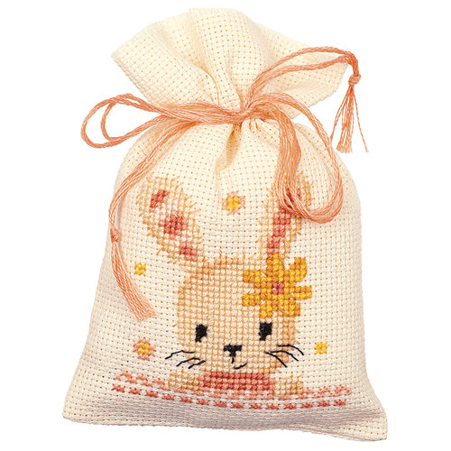 Vervaco Kruidenzakje kit Lieve konijntjes set van 2 Vervaco Kruidenzakje kit Lieve konijntjes set van 2