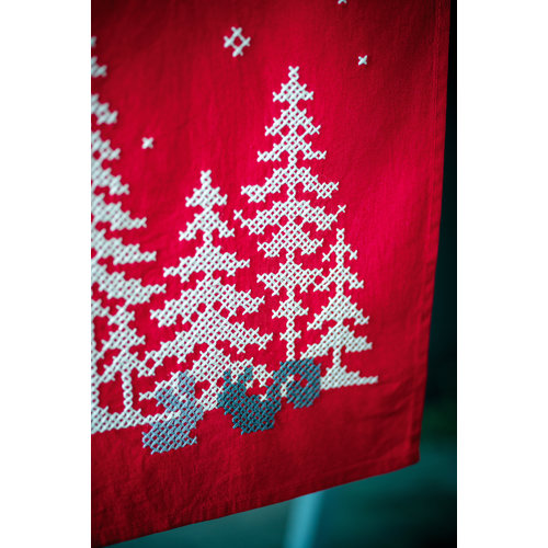 Vervaco Loper kit Kerstbomen en bosdiertjes Vervaco Loper kit Kerstbomen en bosdiertjes