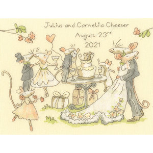 Bothy Threads Borduurpakket Anita Jeram - Mice day for a white wedding - Bothy Threads