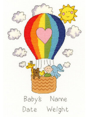 Bothy Threads Borduurpakket June Armstrong - Balloon Baby - Bothy Threads Bothy Threads Borduurpakket June Armstrong - Balloon Baby - Bothy Threads