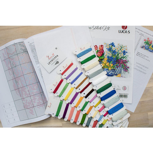 Luca-S Borduurpakket Spring flowers - Luca-S