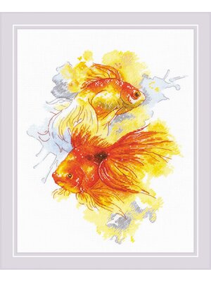 RIOLIS Borduurpakket Goldfishes - RIOLIS RIOLIS Borduurpakket Goldfishes - RIOLIS