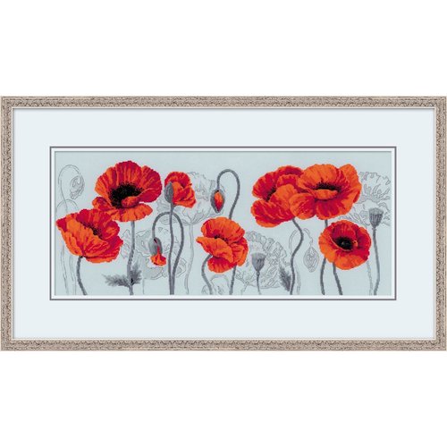 RIOLIS Borduurpakket Scarlet Poppies - RIOLIS