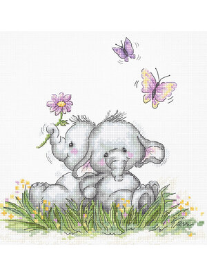 Luca-S Borduurpakket Elephant Couple - Luca-S Luca-S Borduurpakket Elephant Couple - Luca-S
