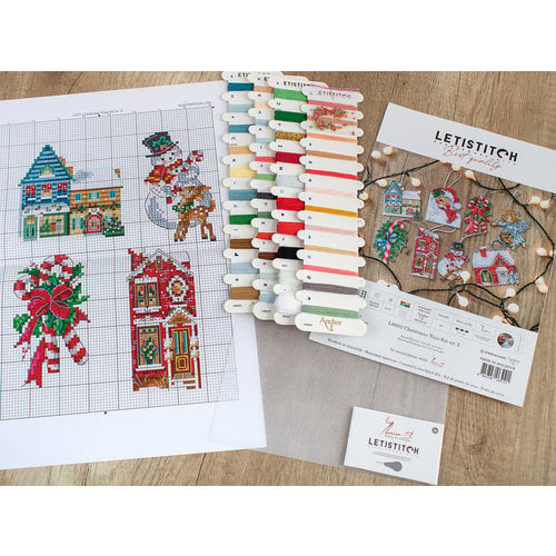 Leti Stitch Borduurpakket Christmas Toys Kit nr. 2 - Leti Stitch