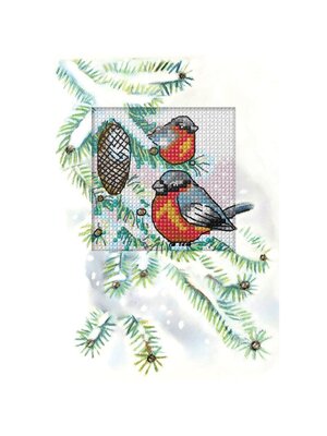 Orchidea Kerstkaart Rode Vogels