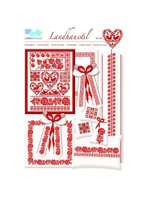 Lindner’s Kreuzstiche Patroon Lindner 062 - Landhuisstijl (rood) Lindner’s Kreuzstiche Patroon Lindner 062 - Landhuisstijl (rood)