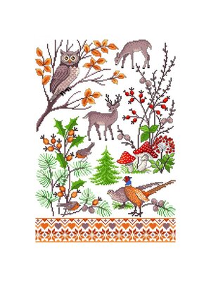 Lindner’s Kreuzstiche Patroon Lindner 038 - Late Herfst