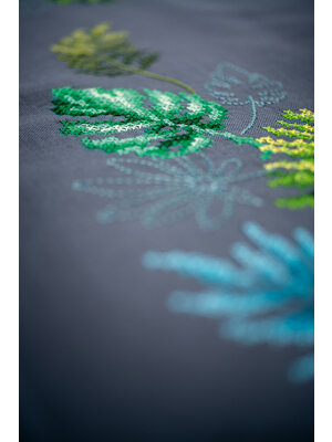 Vervaco Tafelkleed kit Botanische bladeren Vervaco Tafelkleed kit Botanische bladeren