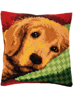 Vervaco Kruissteekkussen kit Slaperig hondje