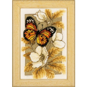 Vervaco Miniatuur kit Vlinders en bloemen