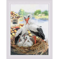 Borduurpakket Stork Family - RIOLIS