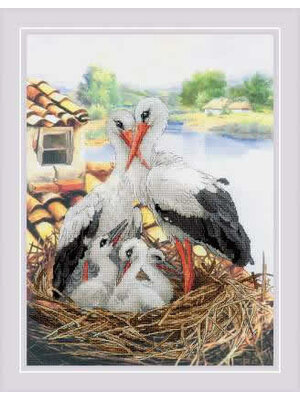 RIOLIS Borduurpakket Stork Family - RIOLIS RIOLIS Borduurpakket Stork Family - RIOLIS