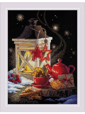 RIOLISf Borduurpakket Winter Tea Time - RIOLIS RIOLISf Borduurpakket Winter Tea Time - RIOLIS