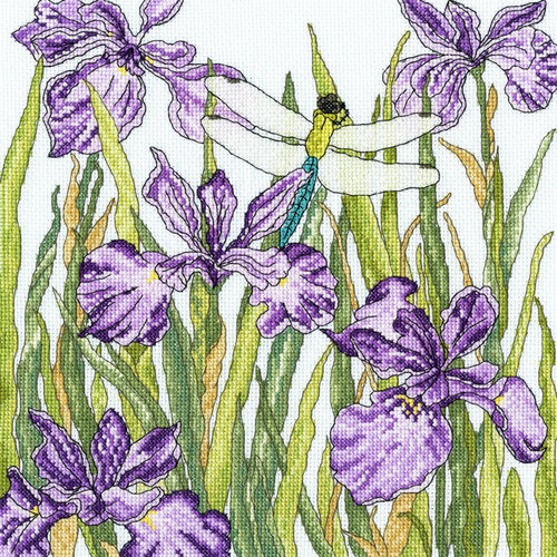 Bothy Threads Borduurpakket Fay Miladowska - Iris Garden - Bothy Threads