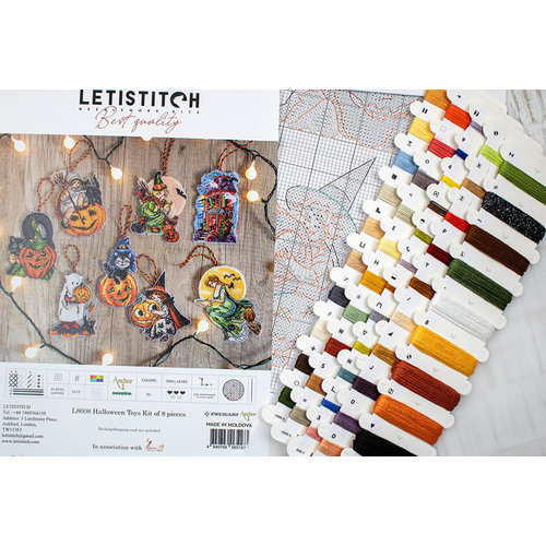 Leti Stitch Borduurpakket Halloween Toys Kit of 8 pieces - Leti Stitch