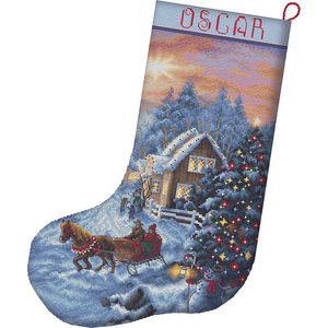 Leti Stitch Borduurpakket Christmas Eve Stocking - Leti Stitch