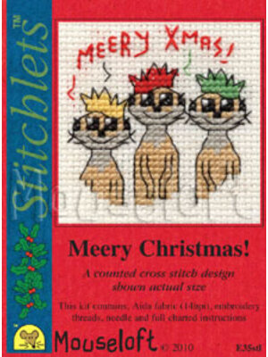 Mouseloft Borduurpakket Meery Christmas! - Mouseloft