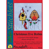 Borduurpakket Christmas Eve Robin - Mouseloft