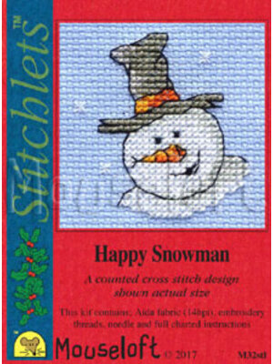 Mouseloft Borduurpakket Happy Snowman - Mouseloft