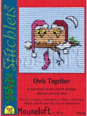 Mouseloft Borduurpakket Owls Together - Mouseloft