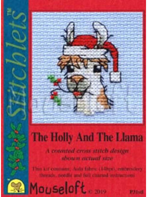 Mouseloft Borduurpakket The Holly And The Llama - Mouseloft