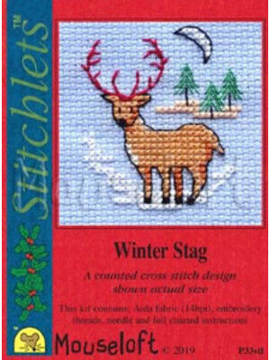 Mouseloft Borduurpakket Winter Stag - Mouseloft