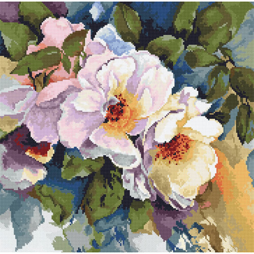 Luca-S Borduurpakket Roses aquarelle - Luca-S