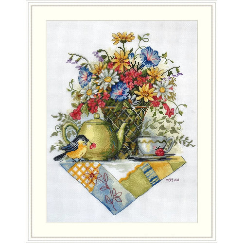 Merejka Borduurpakket Wildflower Tea - Merejka Merejka Borduurpakket Wildflower Tea - Merejka
