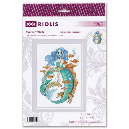 RIOLIS Borduurpakket Little Mermaid Aquamarine - RIOLIS