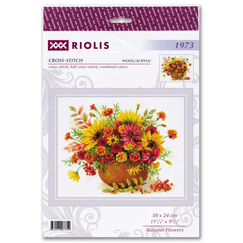 RIOLIS Borduurpakket Autumn Flowers - RIOLIS
