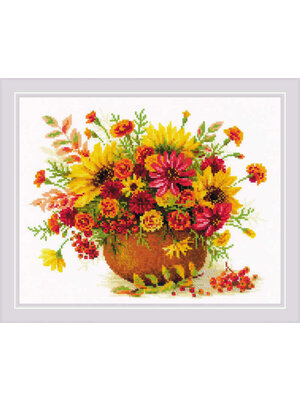RIOLIS Borduurpakket Autumn Flowers - RIOLIS RIOLIS Borduurpakket Autumn Flowers - RIOLIS