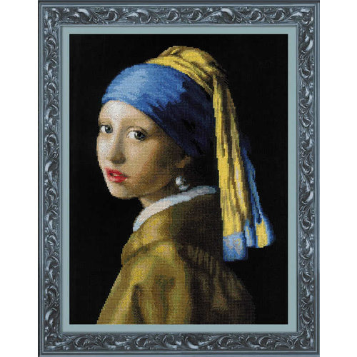 RIOLIS Borduurpakket Girl with a Pearl Earring after J. Vermeer's Painting - RIOLIS RIOLIS Borduurpakket Girl with a Pearl Earring after J. Vermeer's Painting - RIOLIS