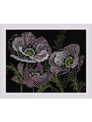 RIOLIS Borduurpakket Lace Poppies - RIOLIS RIOLIS Borduurpakket Lace Poppies - RIOLIS