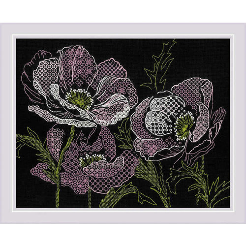 RIOLIS Borduurpakket Lace Poppies - RIOLIS