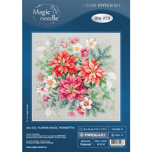 Magic Needle Borduurpakket Flower Magic Poinsettia - Magic Needle