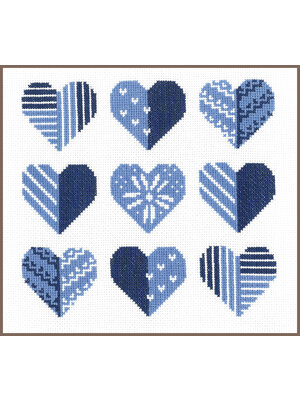 Vervaco Telpakket kit Hartjes Vervaco Telpakket kit Hartjes