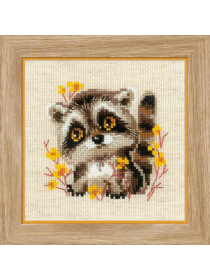 RIOLIS Borduurpakket Little Raccoon - RIOLIS RIOLIS Borduurpakket Little Raccoon - RIOLIS