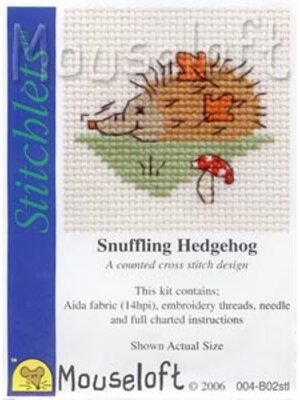 Mouseloft Borduurpakket Snuffling Hedgehog - Mouseloft
