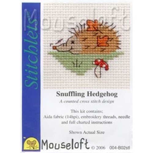 Mouseloft Borduurpakket Snuffling Hedgehog - Mouseloft