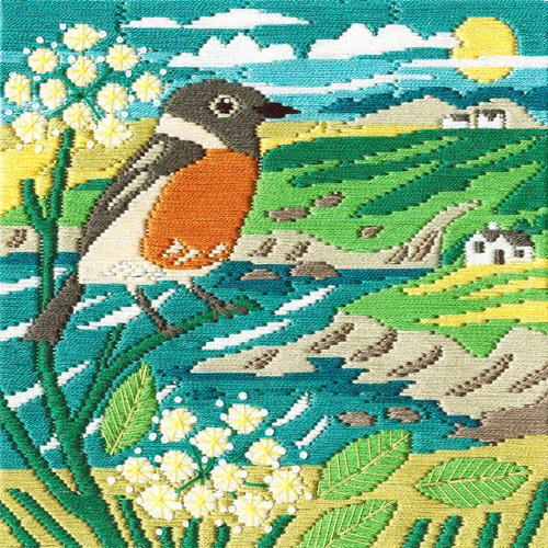 Bothy Threads Borduurpakket Matt Johnson - Stonechat - Bothy Threads