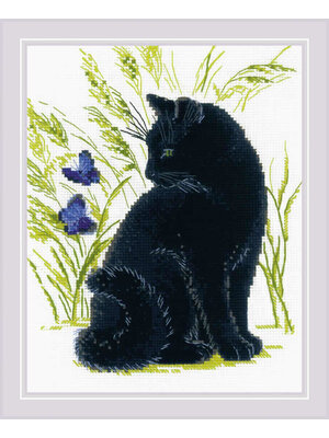 RIOLISf Borduurpakket Black Cat - RIOLIS RIOLISf Borduurpakket Black Cat - RIOLIS