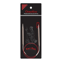 Ergonomische KNIT RED rondbreinaald - 40 cm lengte - van 2 t/m 8 mm