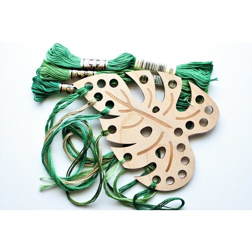 Stitchonomy  Garenhouder multiplex: Houten Monstera Floss Houder