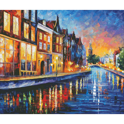 Heaven and Earth Designs  Leonid Afremov: Amsterdam Sunday Night