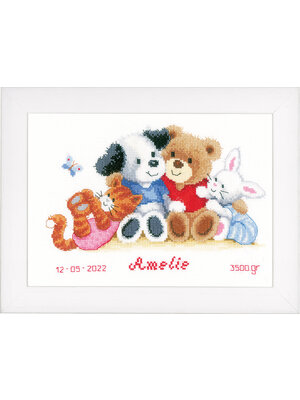 Vervaco Telpakket kit Lieve diertjes Vervaco Telpakket kit Lieve diertjes