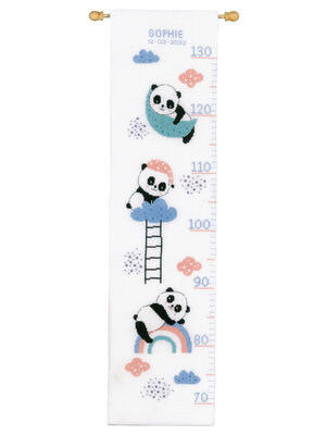 Vervaco Official Telpakket Meetlat kit Pandabeertjes gaan slapen Vervaco Official Telpakket Meetlat kit Pandabeertjes gaan slapen
