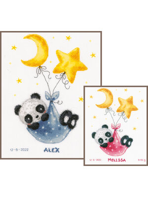 Vervaco Telpakket kit Pandabeertje gaat slapen Vervaco Telpakket kit Pandabeertje gaat slapen