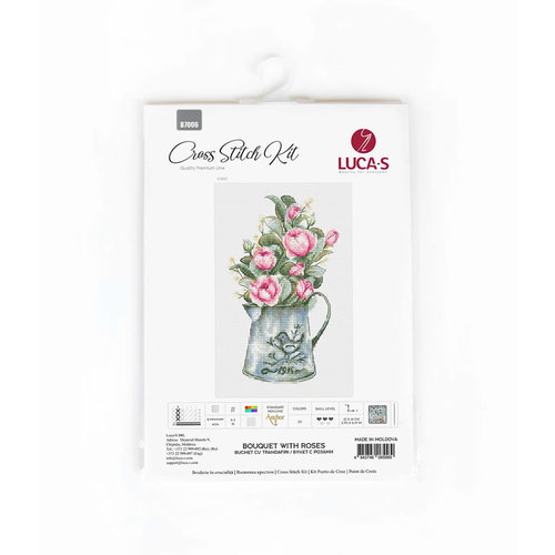 Luca-S Borduurpakket Bouquet with Roses - Luca-S